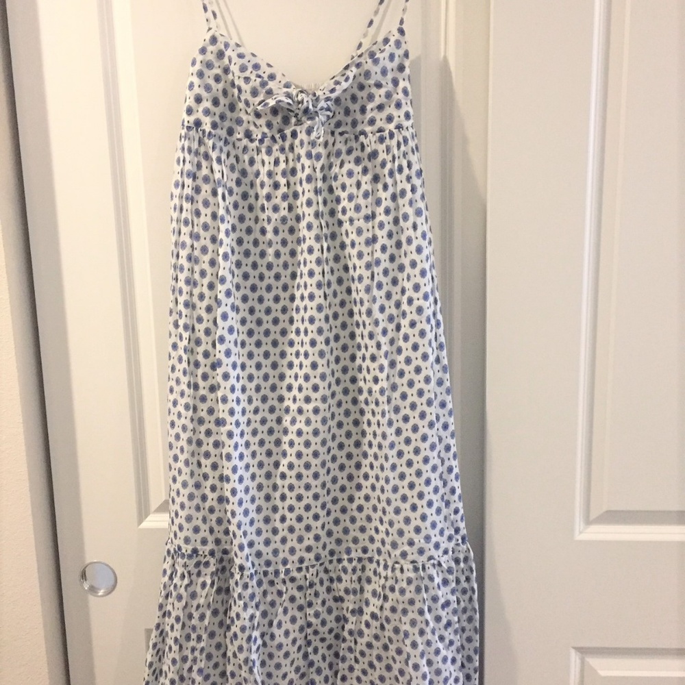 J.Crew Cotton Voile Beach Dress with Tie Front